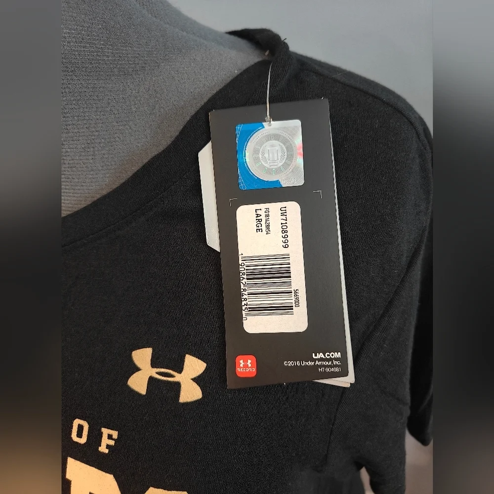 🤍❗NWT Under Armour University of Colorado Women's Black Gold Shirt Size Large - Picture 2 of 3